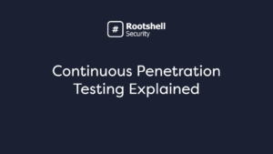continuous penetration testing explained on a blue background